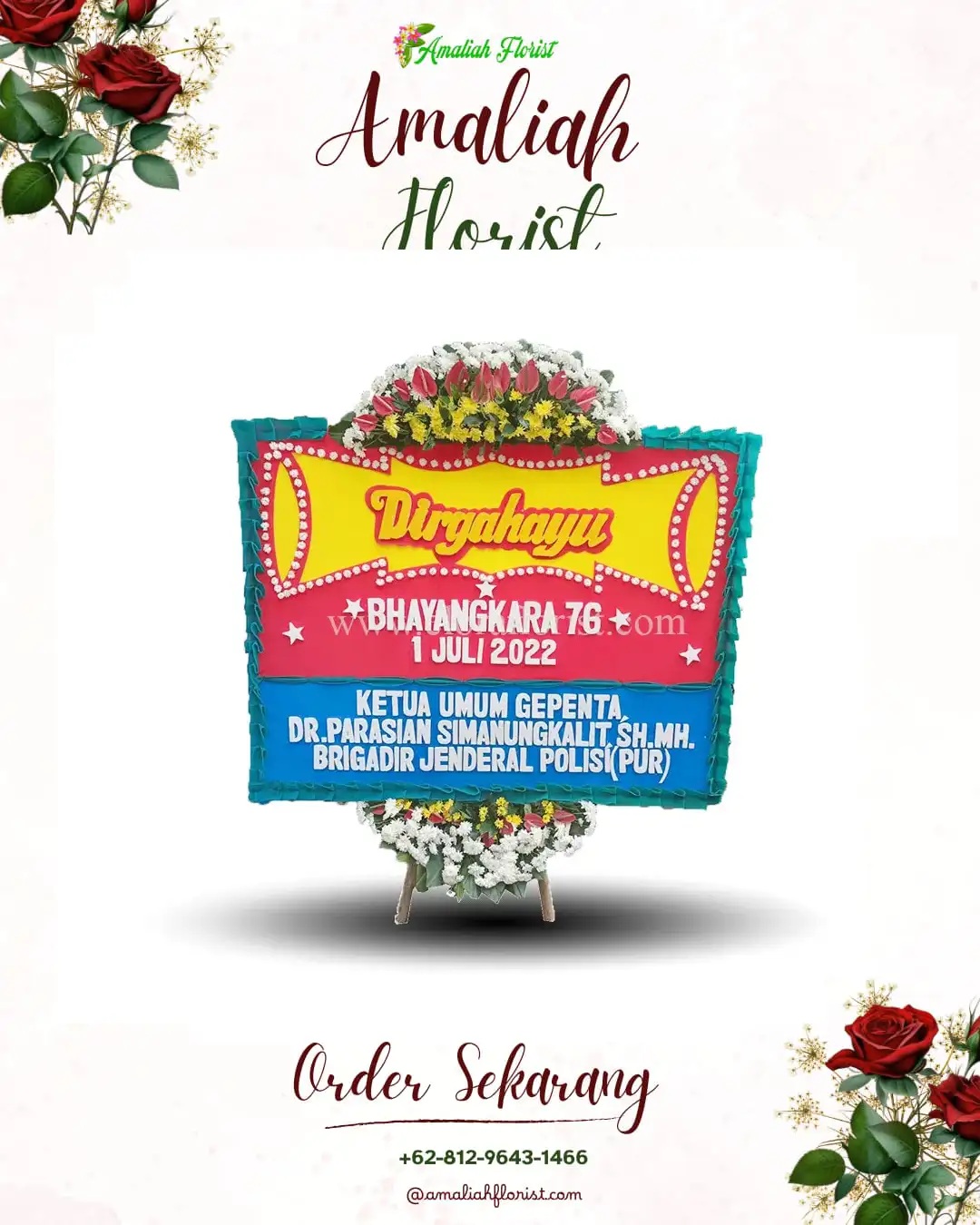 Papan Bunga HUT Ulang Tahun Galela Barat